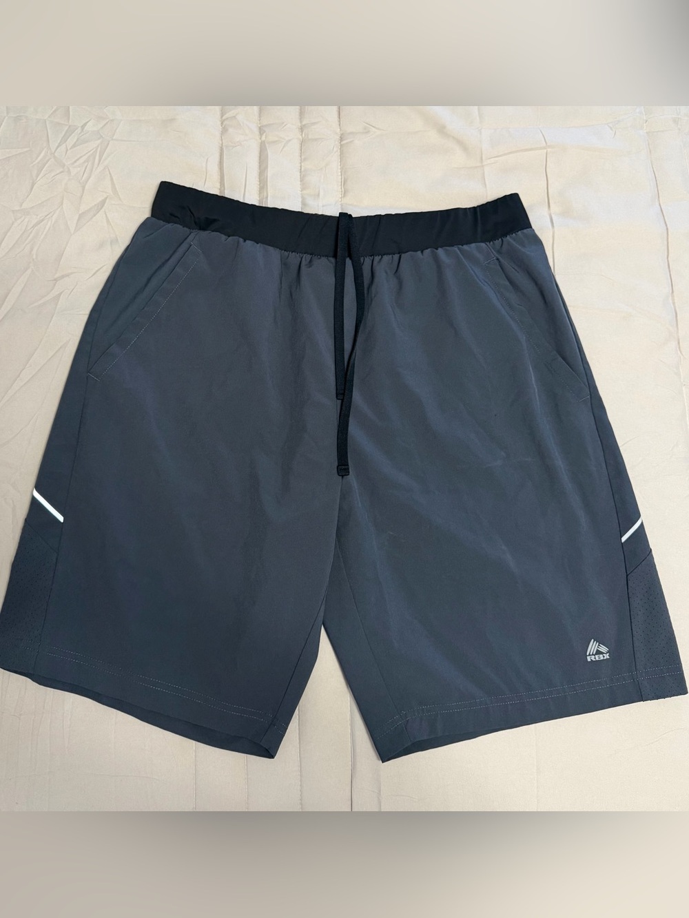 RBX Men's Dark Gray Athletic Drawstring Shorts